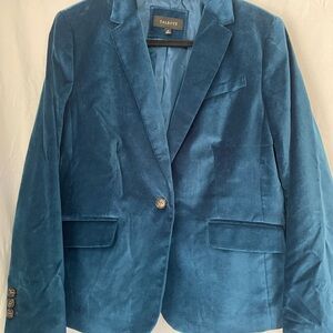 Talbots Women's Rich Blue Velvet Blazer